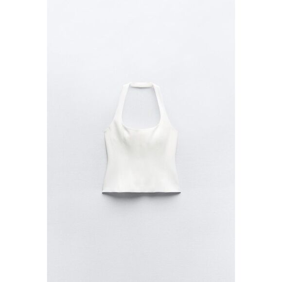ZARA FITTED HALTER TOP - Picture 9 of 10